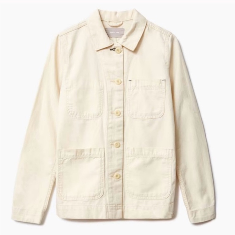 NWOT Everlane Chore Jacket in Bone/Ivory (XS) - Picture 4 of 8